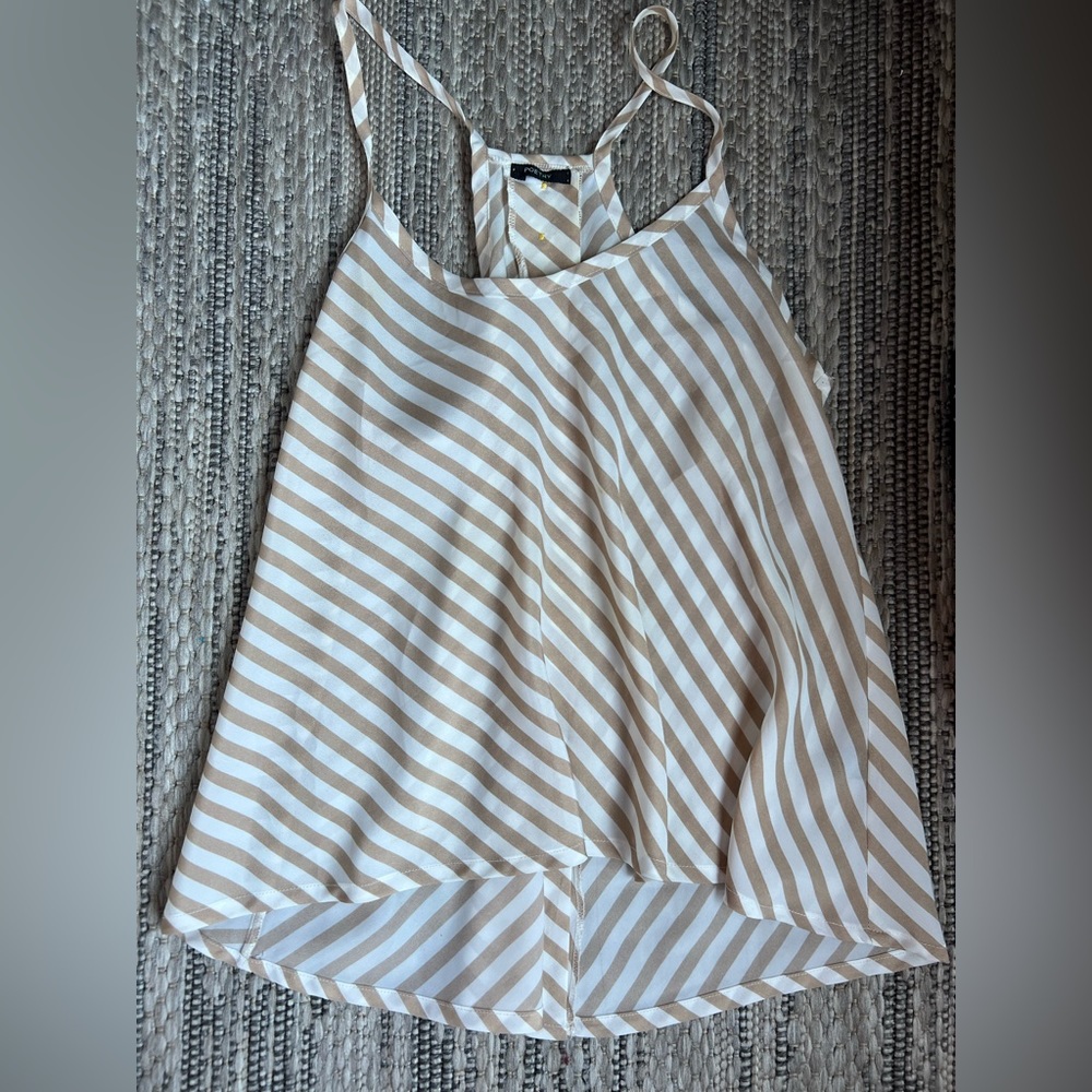 Striped open back tank
